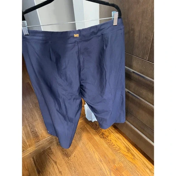 Lucy Athletic Crop blue capris wide leg Pants XL‎ - Picture 4 of 4